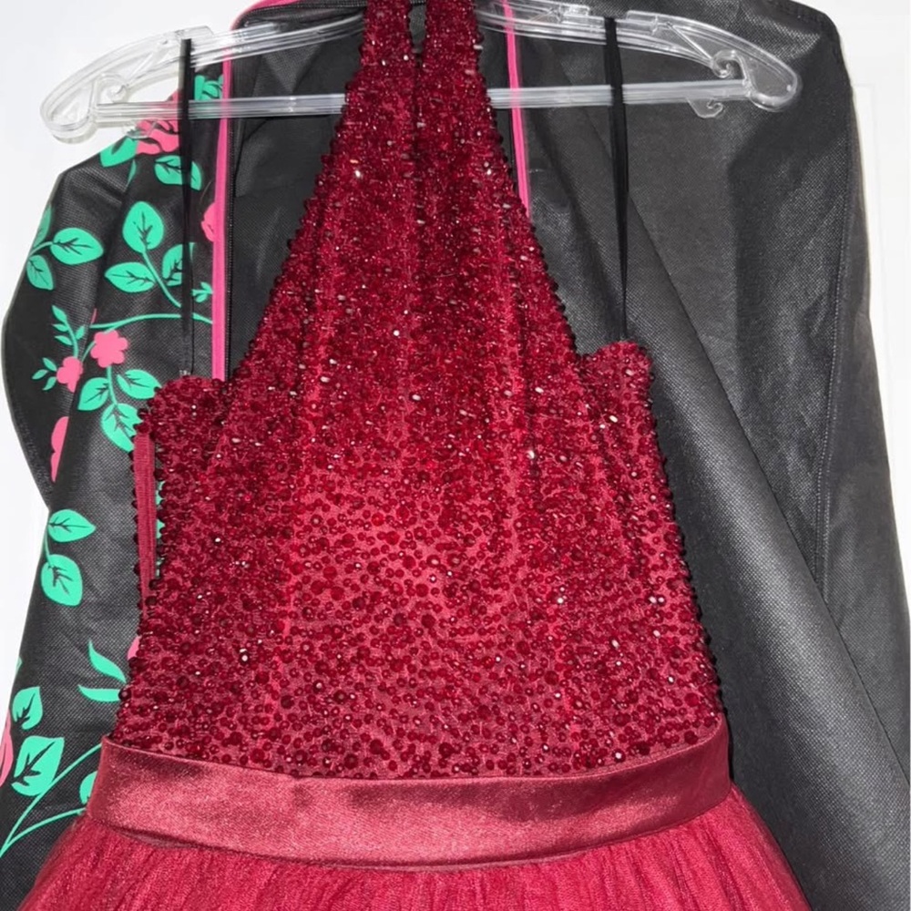 Jovani Deep Red Pageant Dress